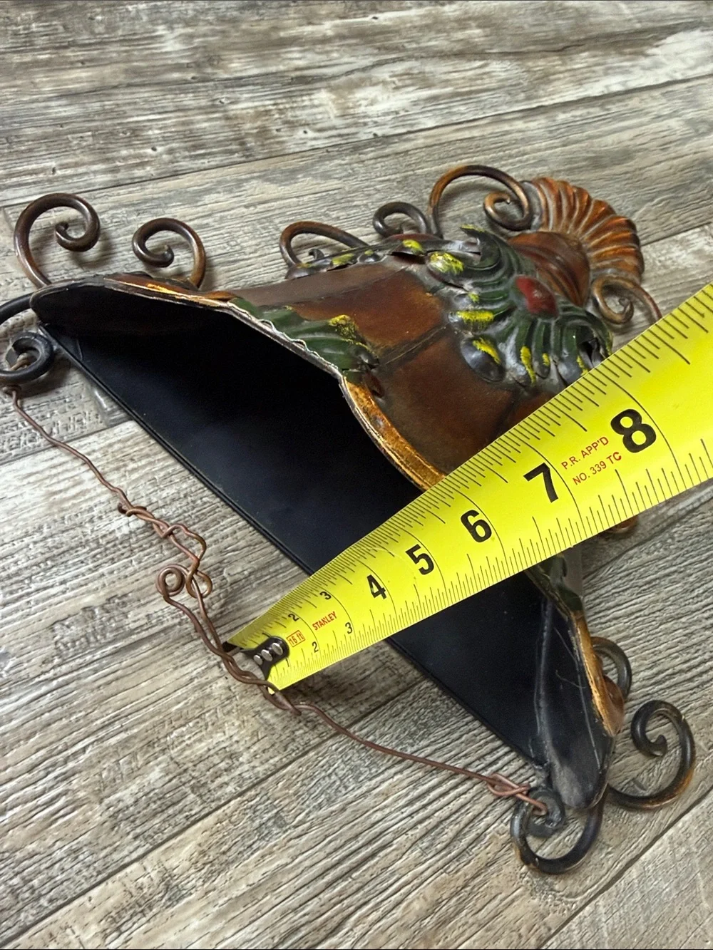 Decorative Brown and Green Resin Wall Sconce Planter